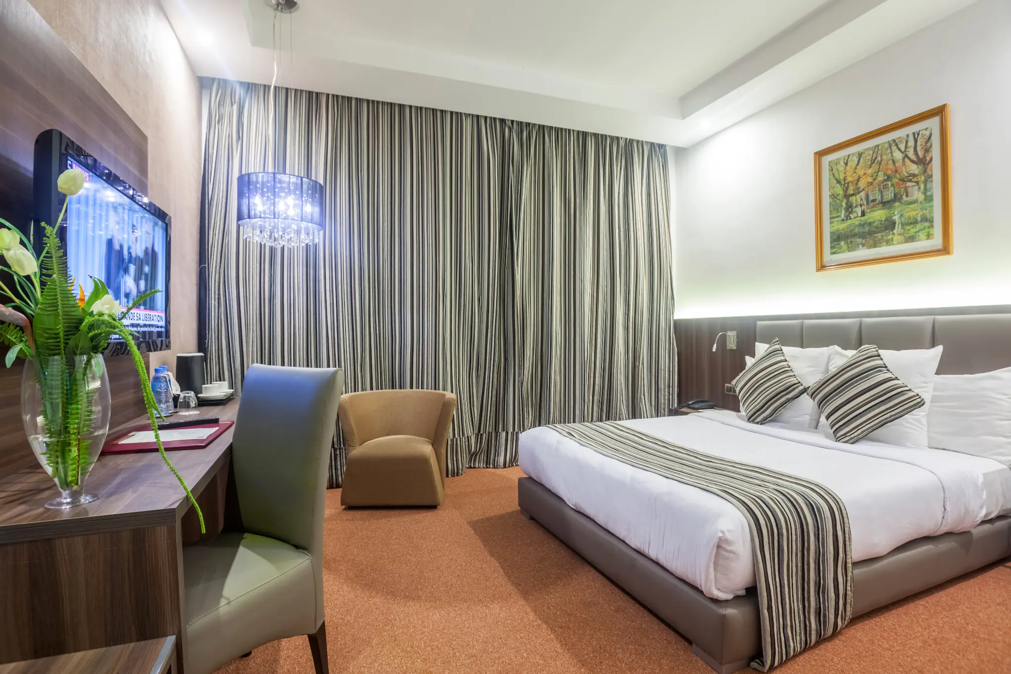 Chambre double photographiée pour Eden Hotels Groupe